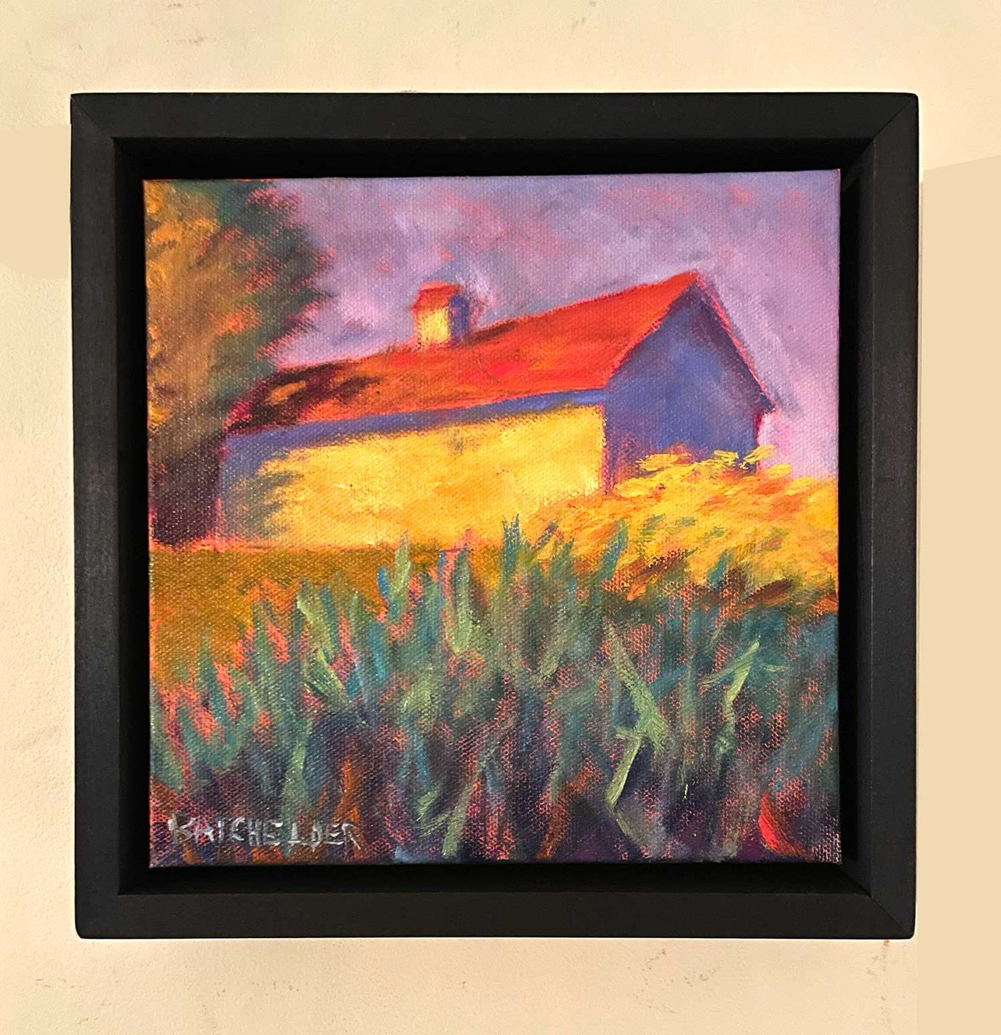 "Mid August" original framed oil