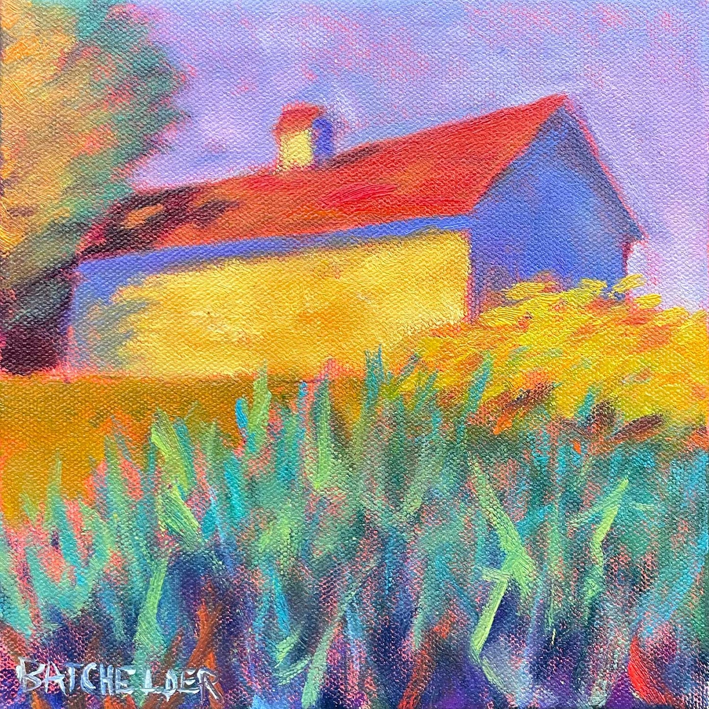 "Mid August" original framed oil