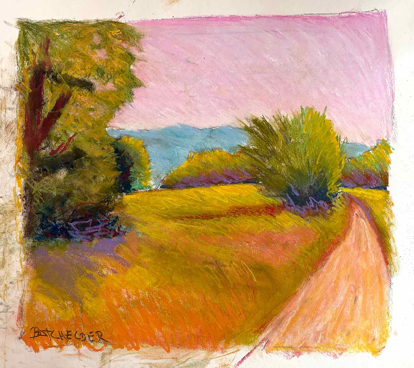 Pastel Study for "East Bethel Road" series #1