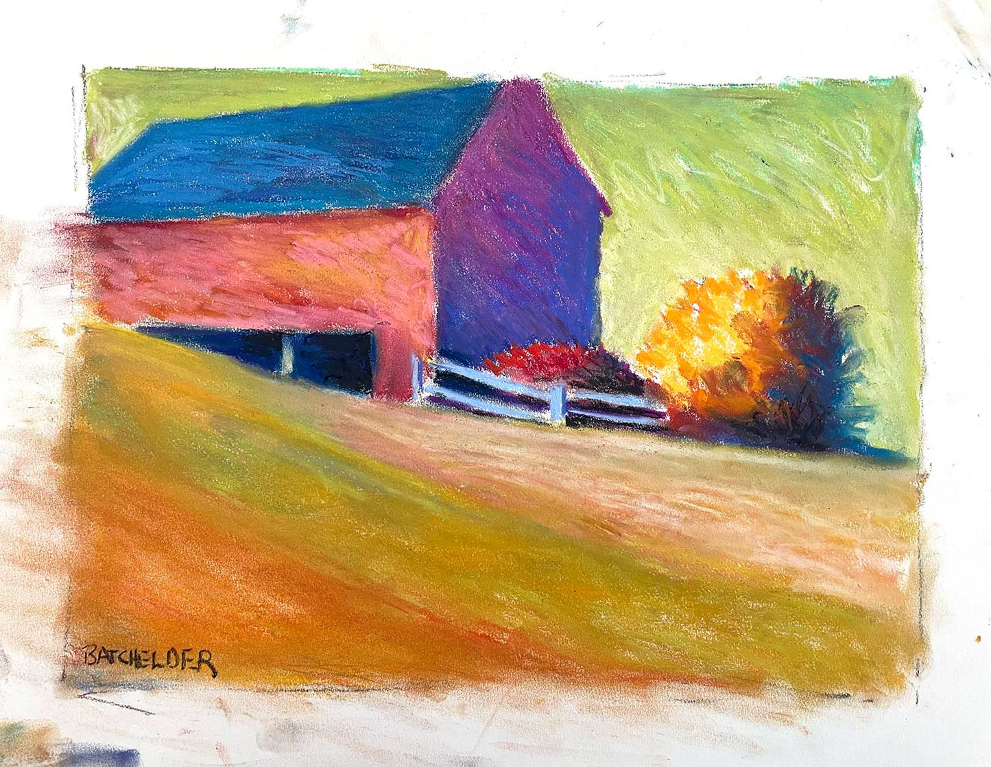 Pastel Study for "Shades of Green"