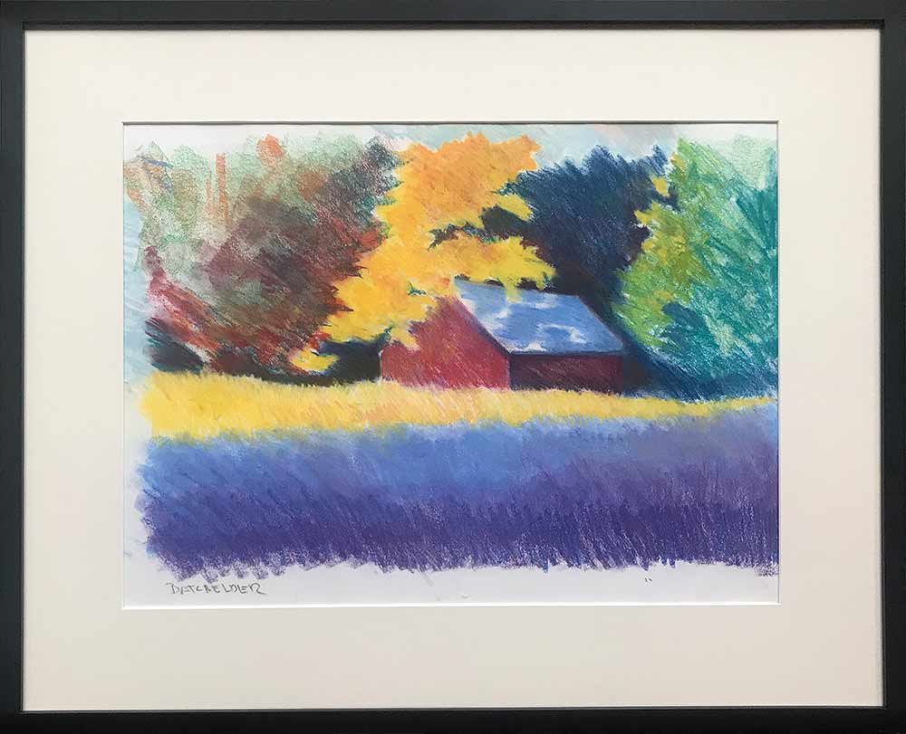 "Across the Meadow (pastel study)"