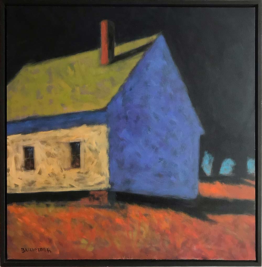 "Barn Window" framed original oil on canvas
