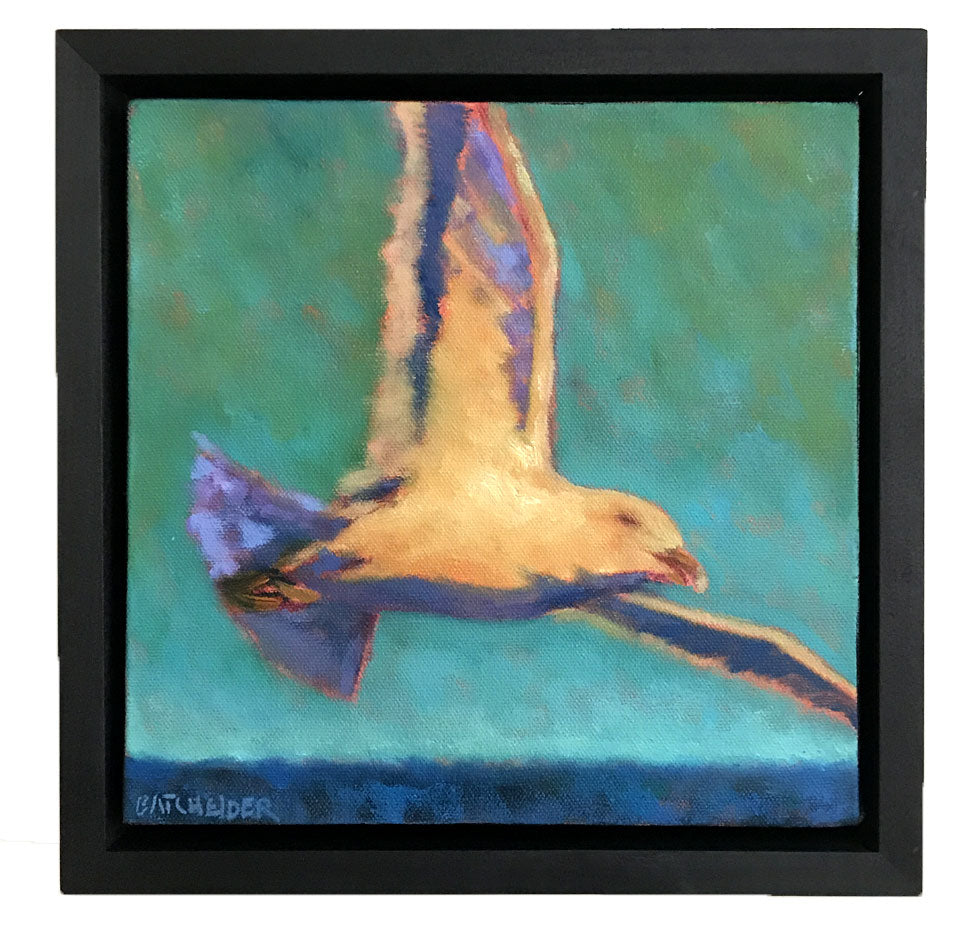 "Above it All (color study)" original oil on canvas 10 x 10