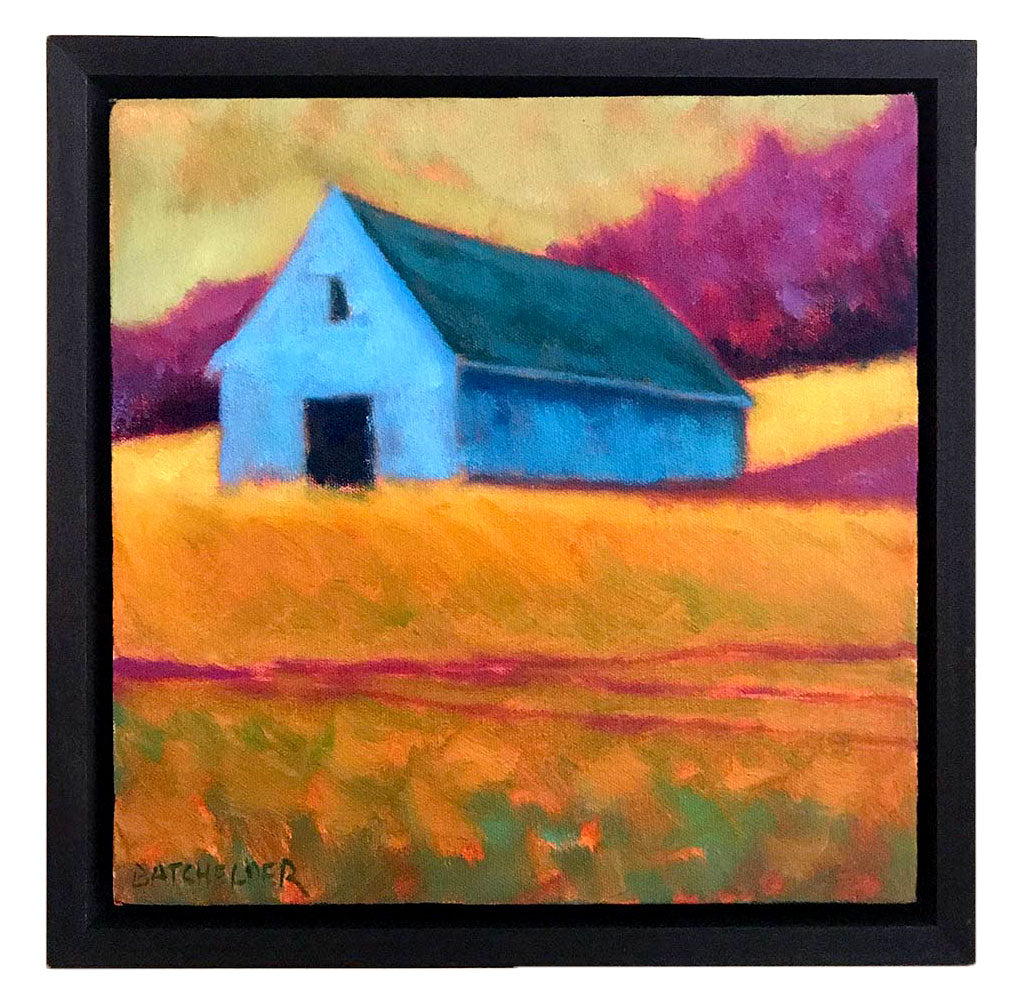 "Sky Blue (color study)" original oil on canvas 10 x 10