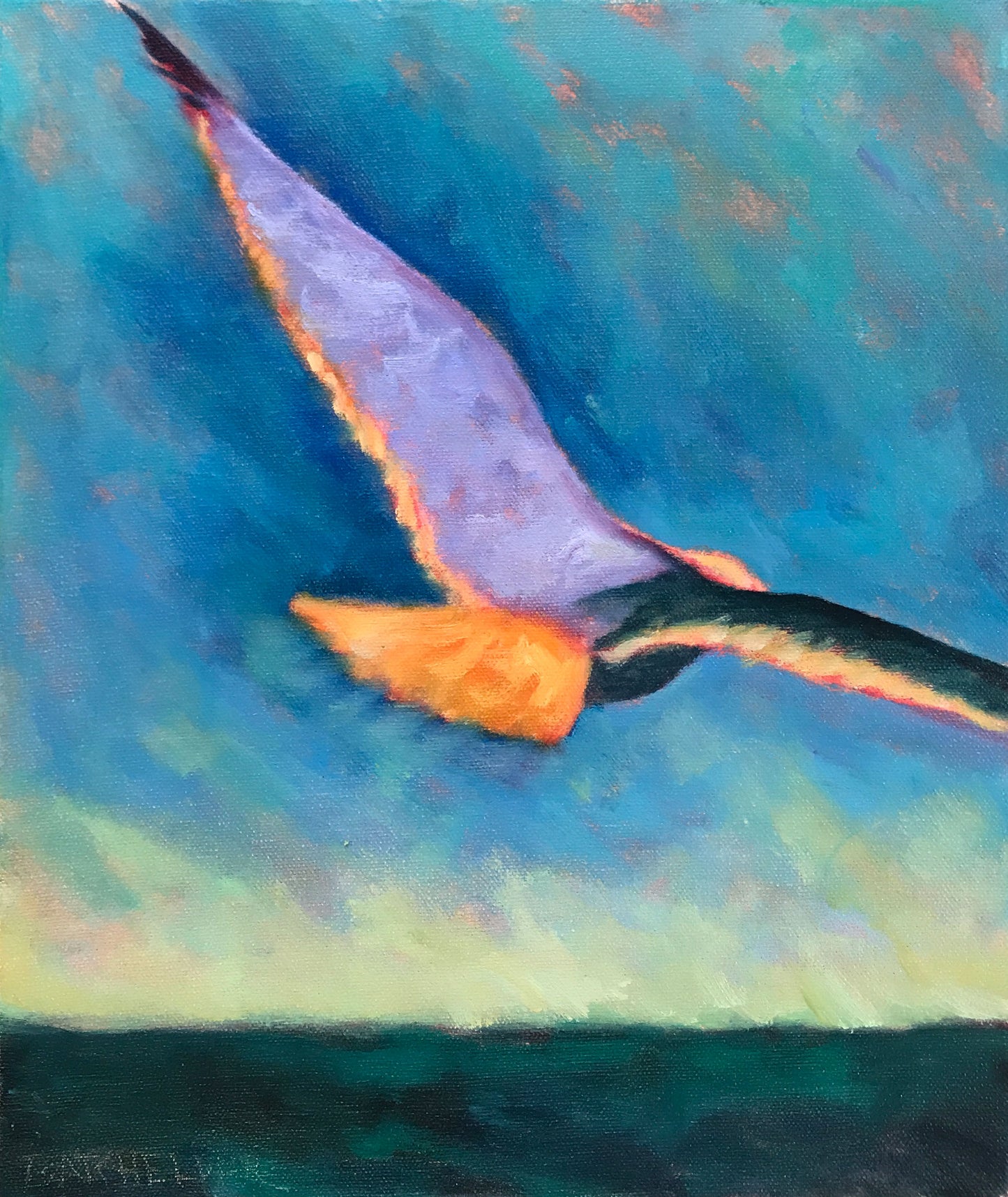 "Updraft" original oil on canvas 12 x 10