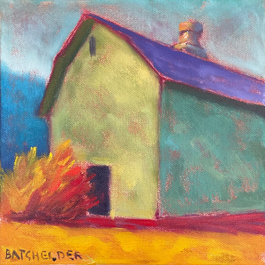 "Cupola" framed oil on canvas