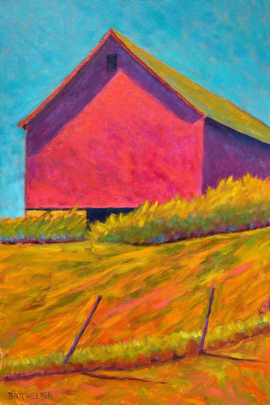 "Fenceposts" oil painting