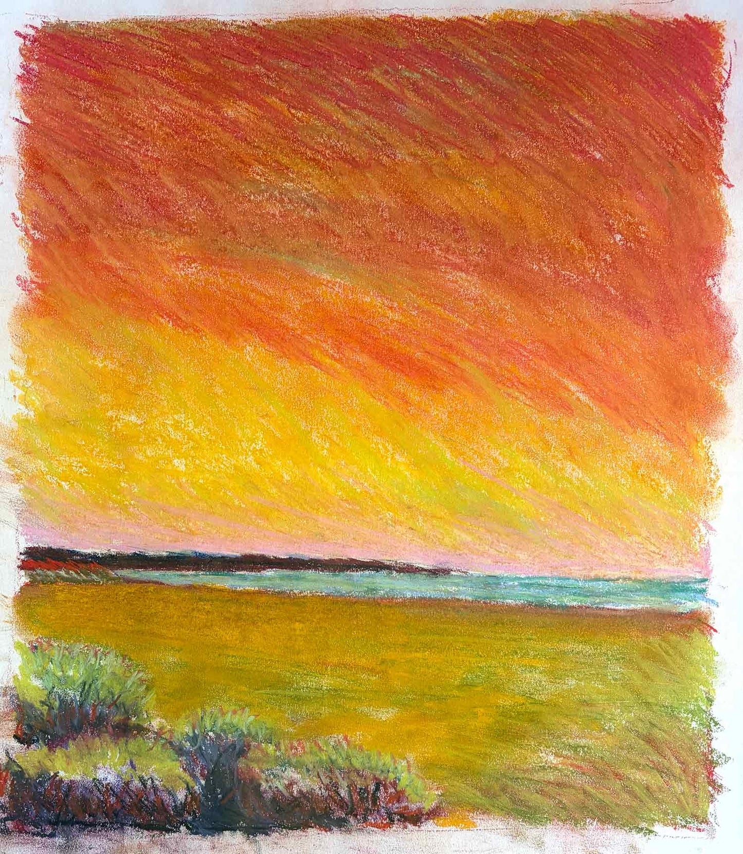 Pastel Study for "View to South Beach #3"