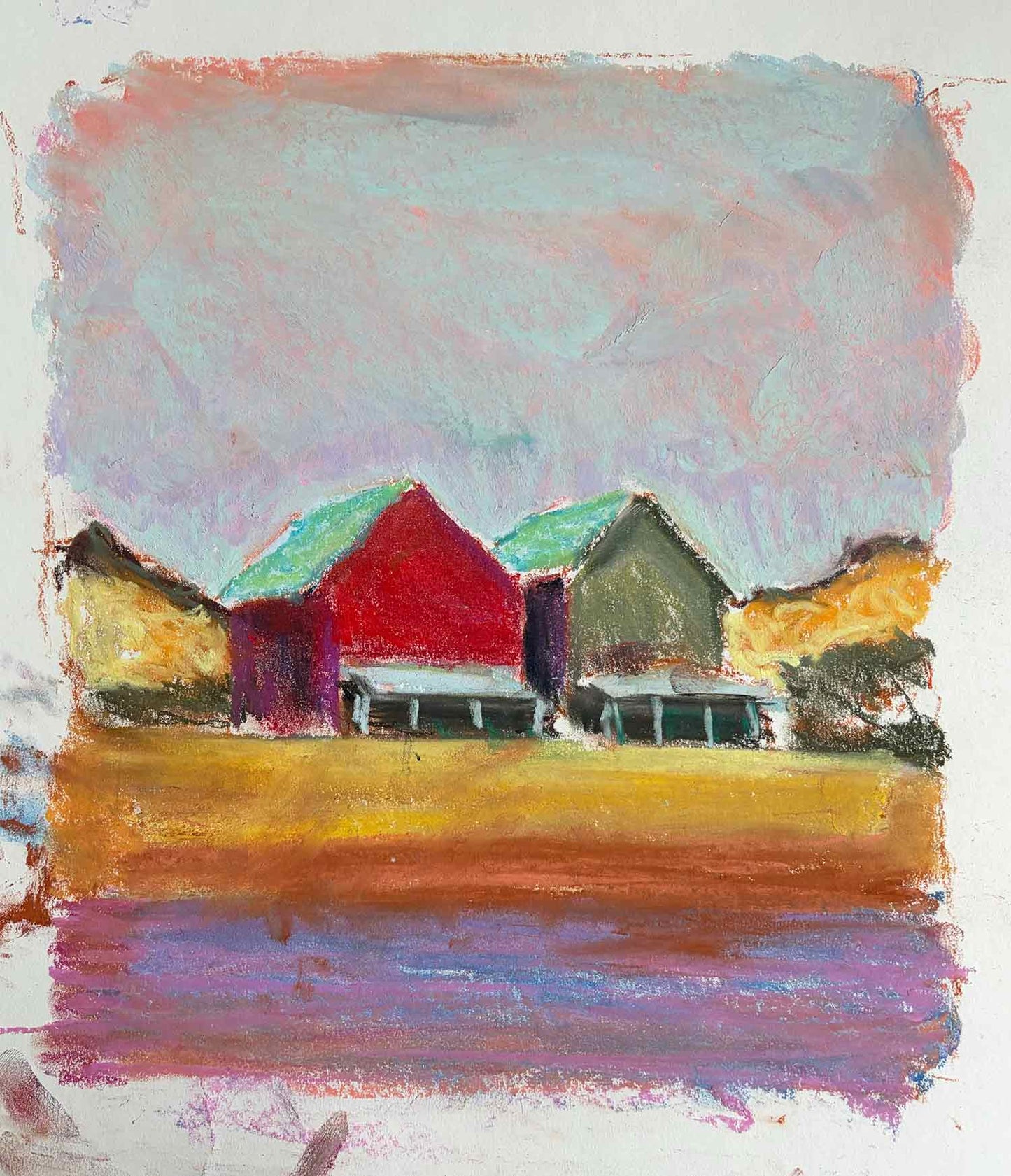 "Vineyarders" pastel study