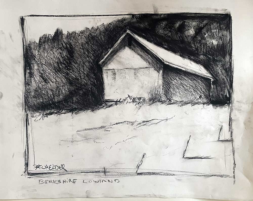 Charcoal Sketch for "Berkshire Lowland"