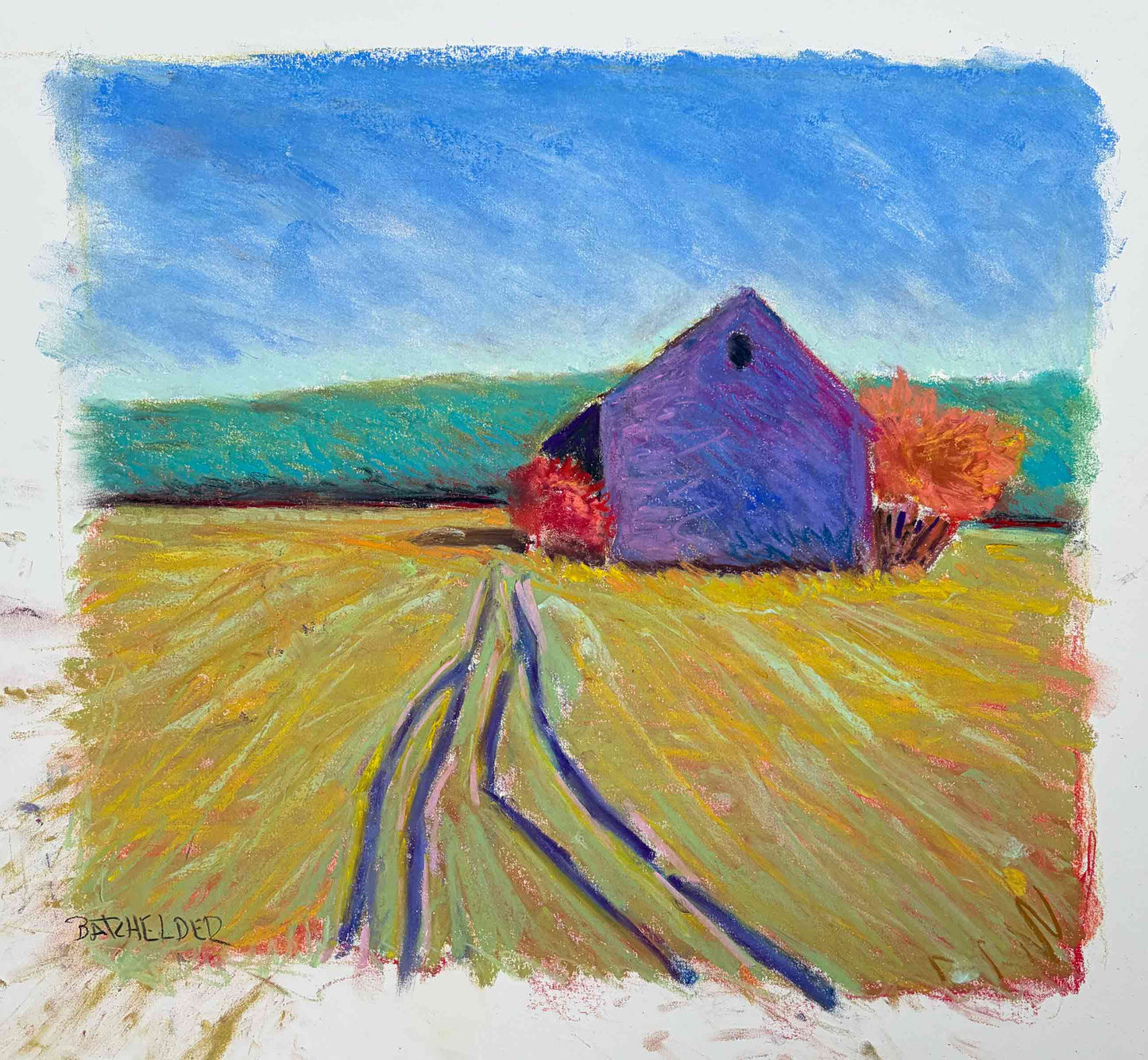 Pastel Study for "Tobacco Field"