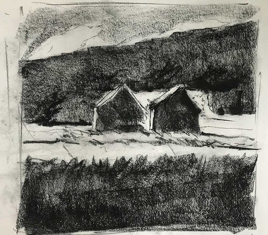 Charcoal study for "Lowland Clearing"