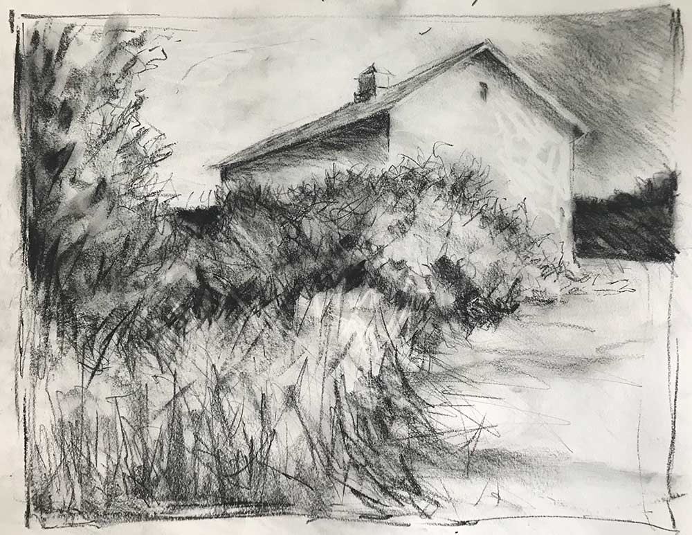 Charcoal study for "Better Day"