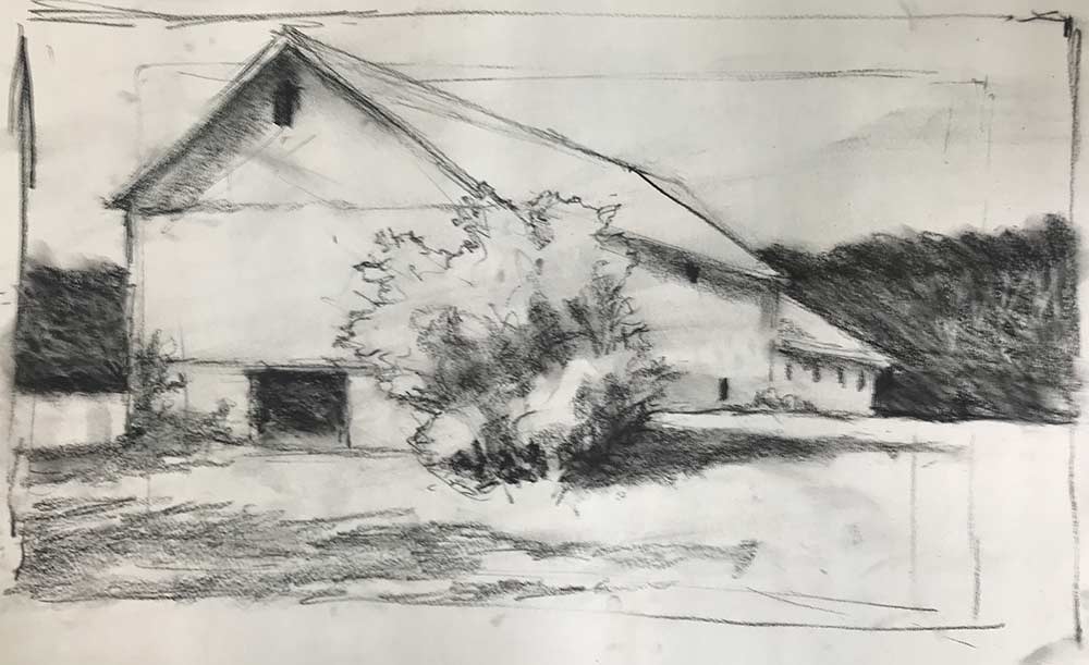 Charcoal study for "Northern Spring"