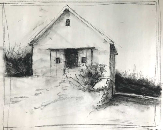 Charcoal study for "April"
