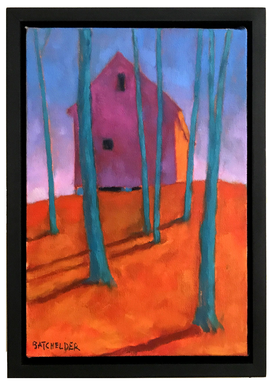 "Hilltop (color study)" original oil on canvas 12 x 8